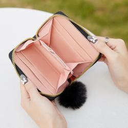 Women's Wallet Coin Purse Short Embroidery Card Bag 2024 Ladies Purse New Design Small Bag Fuzzy Wholesale Fashion