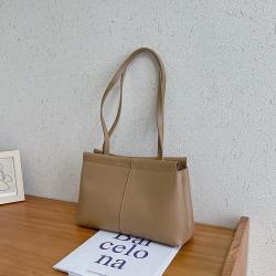 New large capacity PU leather shoulder bag simple white collar female handbag fashion handbag