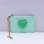 Keymay RTS 8 Colors Personalized Mini Cute Coin Purse Custom Keychain Nylon Coin Zipper Pouches Wallet Keychain
