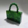 Women Formal Crossbody Bags Shoulder Satchel Acrylic Evening Clutch Glitter Marble Purses for Wedding 2023 Acrylic Handbags sac main femm sac