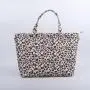 New Trending Custom Design Tote Handbags Female Travel  Large Capacity Shopping Waterproof Nylon Leopard Fashion Cute Handbags
