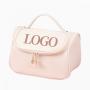 PU Waterproof Multi-pockets Makeup Storage Zipper Closure Travel Toiletry Pouch Soft PU Cosmetic Bags For Women