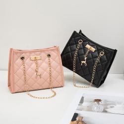 Women's Handbag Single Strap Square Chain Messenger Purses Hot Sale Custom Logo Embroidery Decoration Fashionable Shoulder Bags