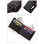 ZR728 Men Short Wallet Card Holder Card Positions Case Open Frosting Purse Retro Money Clip Billfold Dollars PU Open Wallet