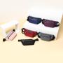 HR019 Newest Fashion Travel Waist Bag Buckle Woven Oxford Zipper Crossbody Bag Outdoor Running Solid Color Phone Storage Bag