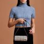 Manufactory 2024 Fashion Women High Quality Luxury Tweed Chain Bags Design Cross-Body Bag For Women Customize Brands Barrel Bag