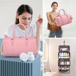 LOVEVOOK Large Makeup Organizer Hanging Bathroom Case Detachable Cosmetic Bag Traveling Toiletries Travel Toiletry Bag for Women