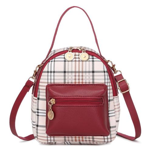 KBW522 Double Zipper Backpack Ladies Backpack Wholesale Girls Schoolbag PU Fashion Style Mini Double Shoulder Bag