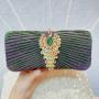 New Clutch Bag Small Banquet Party Shoulder Crossbody  Bags Peacock pattern Women's Dress Dinner Bag