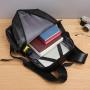ZR632 Men Computer Backpack Laptop Bag USB High Quality PU Zipper Customizable Logo Backpack Business Schoolbag Outdoor Sports