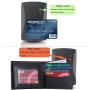 Men PU Leather Wallet RFID Blocking Card Holder Wallet With Flap