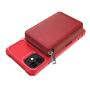 Customized leather mobil phone case cover zipper phone back holder leather phone case