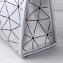 2024 Custom Multicolor Two Sizes Lingge Geometric Waterproof PU Cosmetic Bag Women Cosmetics Storage Bag Wholesale