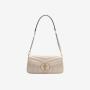 Wholesale Luxury White Color  Pu Leather ladies Elegant Metal Chain Women Handbag Cross Body Bag Shoulder Bag