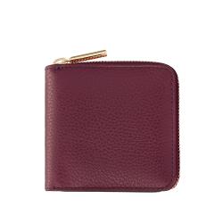 OEM genuine leather ladies wallet rfid protection zip around wallet