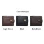 ZWY016 Vintage Folding Men Short Wallet New Horizontal Zipper PU Portable Card Holder Waterproof Business Compact Money Clip