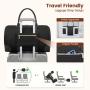 LOVEVOOK 2024 New Fashion Quilted Weekender Overnight Duffle Bag with 3 Packing Cubes Carry on Travel Luggage Duffel Bags Women