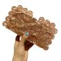 New Fashion Circle Ladies Clutches Wedding Hand Bag Bridal Handbag Metal Chain Ring Designer Acrylic Clutch Evening Bags