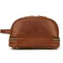 2024 Custom Luxury Genuine Leather Storage Makeup Bag For Men Cosmetic Bags