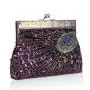 Luxury Beaded Sequin Peacock Evening Clutch Bags Party Wedding Sequins Purse Bag