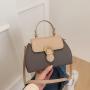 Color blocking 2024 new fashionable retro shoulder crossbody bag