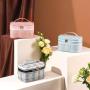 wholesale promotional custom logo black multi Color zipper pu leather makeup bag cosmetic bags
