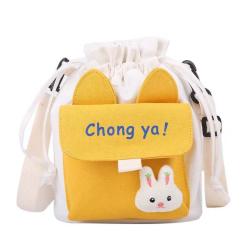 Fashion New Girl Canvas Bag Custom Contrasting Color Single Shoulder Bags Oblique Creative Small Square Cross Boy Bag