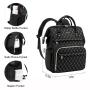 LOVEVOOK Quilted Nylon Elegant Ladies School Travel Backpack with USB Port Waterproof 15.6 In Large Women's Laptop Backpacks