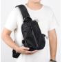 WTB031 Men's Shoulder Bags Vintage Waterproof PU Leather Messenger Crossbody Business Gym Travel Chest Shoulder Bag