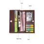 ZX006 Long Soft Leather Money Clip Business Wallet Card Holder Magnetic Button Multi-Card Men's Wallet Zipper Coin Pocket Wallet