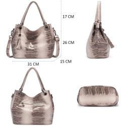 REALER 2023 PU Snake Pattern Leather Hobo Bags Womens Shoulder Bags  Ladies Totes Hand bags Women Hobos handbags