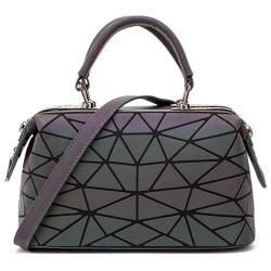 Lovevook 2022 brand designer geometric luminous shoulder hand bags ladies fashion pu leather reflective luminous women handbags