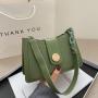 The Latest Fashionable Versatile Shoulder Bag Chain Underarm Handbag Stone Print Pu Leather Cross-body Messenger Bag