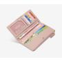 ZR607 Women's Long Wallet Fashion Girl PU Open Wallet Horizontal Square ID Card Holder Handbag Coin Purse Colored Zero Wallet