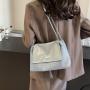 Casual soft leather large capacity versatile chain shoulder bag tote bag