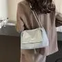 Casual soft leather large capacity versatile chain shoulder bag tote bag