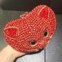 Red Animal Bridal Designer Clutch Women Evening Party Handbag Diamonds Fox Shape Crystal Purses Wedding Dinner Clutches bag