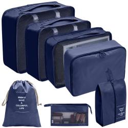 ISO BSCI Factory Travel Luggage Organizer Bags Set Packing Organizers 8 PCS Compression Packing Cubes for Suitcase