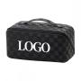 Custom Opens Flat Portable Makeup Bag Organizer PU Leather Large Capacity Travel Cosmetic Bag for Women and Girl