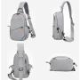 ZF091 New Chest Bag Men Fashion Casual Shoulder Messenger Bag Waterproof Oxford Backpack USB Interface
