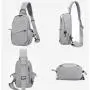 ZF091 New Chest Bag Men Fashion Casual Shoulder Messenger Bag Waterproof Oxford Backpack USB Interface