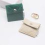 Custom Jewelry Bag Jewelry Dust Bag With Metal Button Quilted Velvet Small Envelope Earring Necklace Packaging Jewelry Pouch