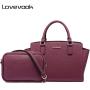 LOVEVOOK female handbags large ladies messenger bags high quality PU shoulder crossbody bag small purse bag set 2019
