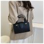 HR632 Women's Tote Bag Commuting New Fashion Contrasting Colors Portable Underarm Bag PU Handbag Versatile Shoulder CrossbodyBag