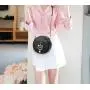 ZR692 Women's Bags Cat New Fashion PU Leather Girl Lovely Small Round Bag Zipper Shoulder Crossbody Phone Bag Female Party