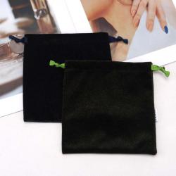 New Fabric Reusable Small Velvet Jewelry Watch Storage Bag Custom Logo Printed Drawstring Velvet Gift Jewelry Pouch