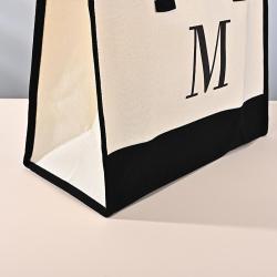 Logo printable blank hand-held canvas color printed shopping bag