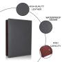 Custom Logo Hot Sale Business hotel menu clip PU leather 4-hole ring binder folder A4 size note book