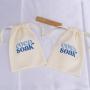 Custom Logo Printing Reusable Cotton Linen Jewelry Muslin Bag Organic Drawstring Christmas Gift Dust Pouch