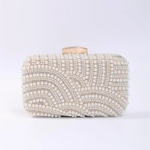 Popular Bridal Wedding Party Bag Handbag Handmade Bead Banquet Dress Pearl Bags Evening Bag For Women